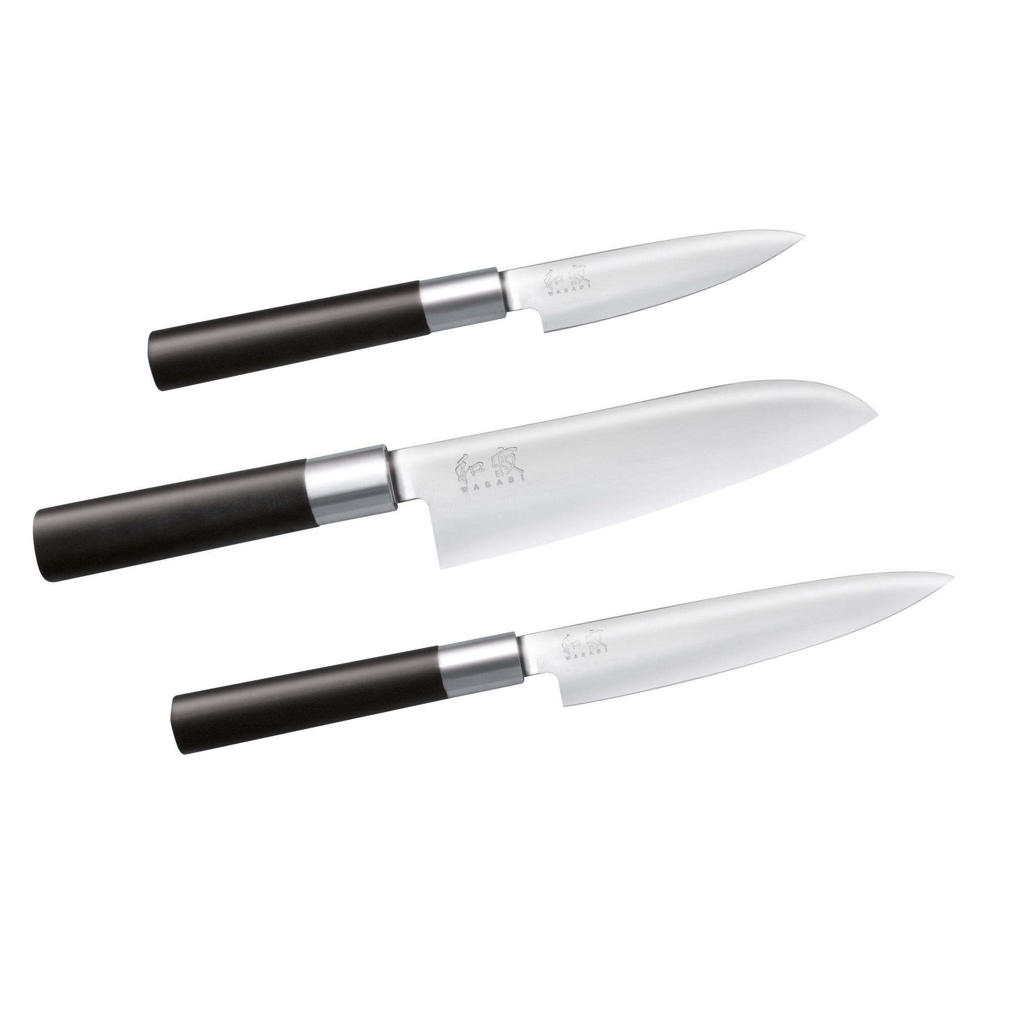 KAI Messer-Set Wasabi Black Messerset 67-W19 (Spar-Set, 3-tlg)