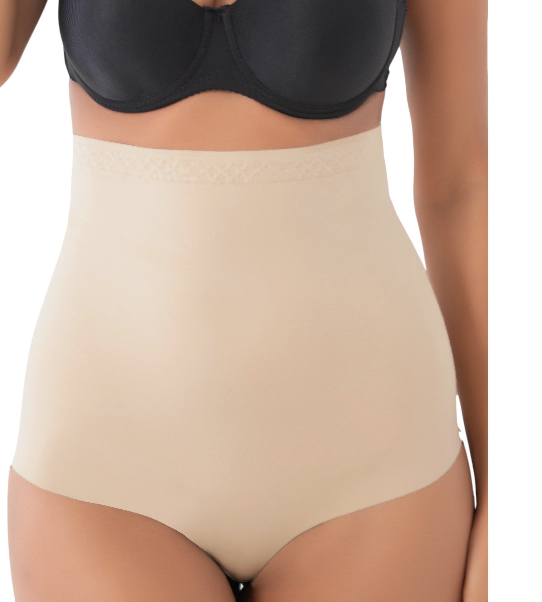 Formangel Miederslip mit hoher Taille, Lazer-Cut Corsage, Silikonbund Shapingwear (1-St) rutschfester Silikonbund, formt Bauch & Taille