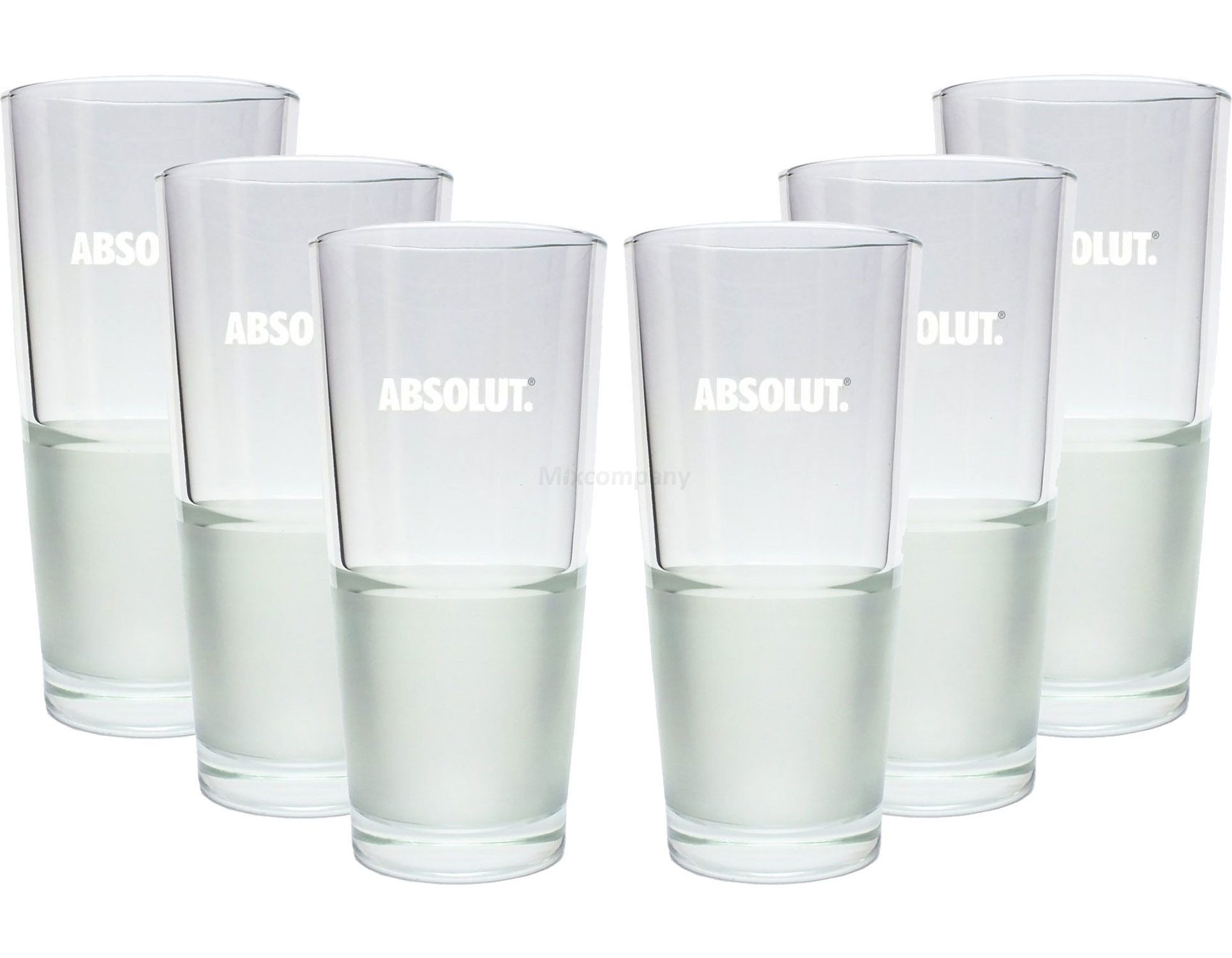 Absolut Gläser-Set Absolut Vodka Frozen Glas Gläser-Set - 6x Longdrink Gläser