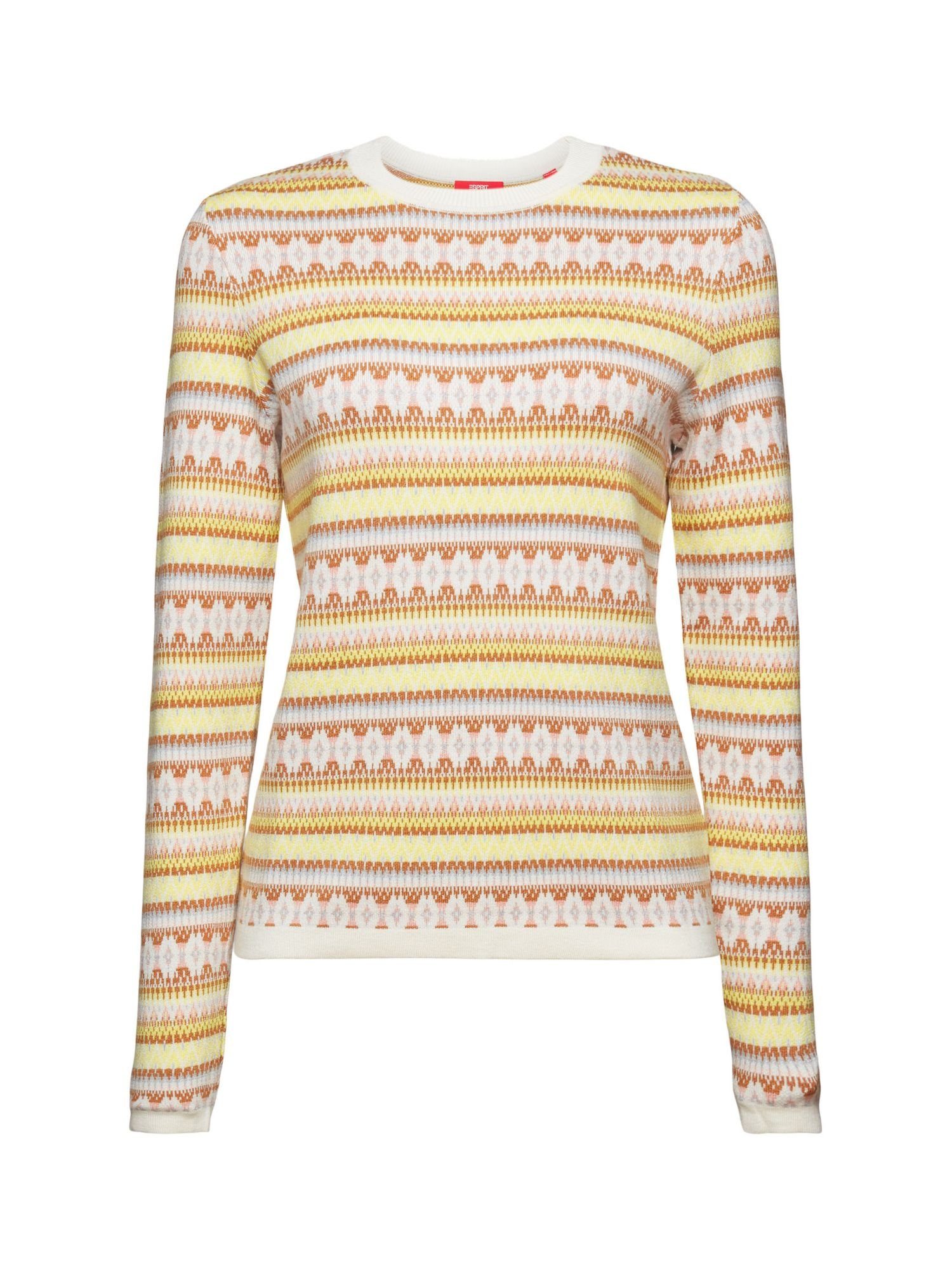 edc by Esprit Rundhalspullover Jacquard-Sweatshirt