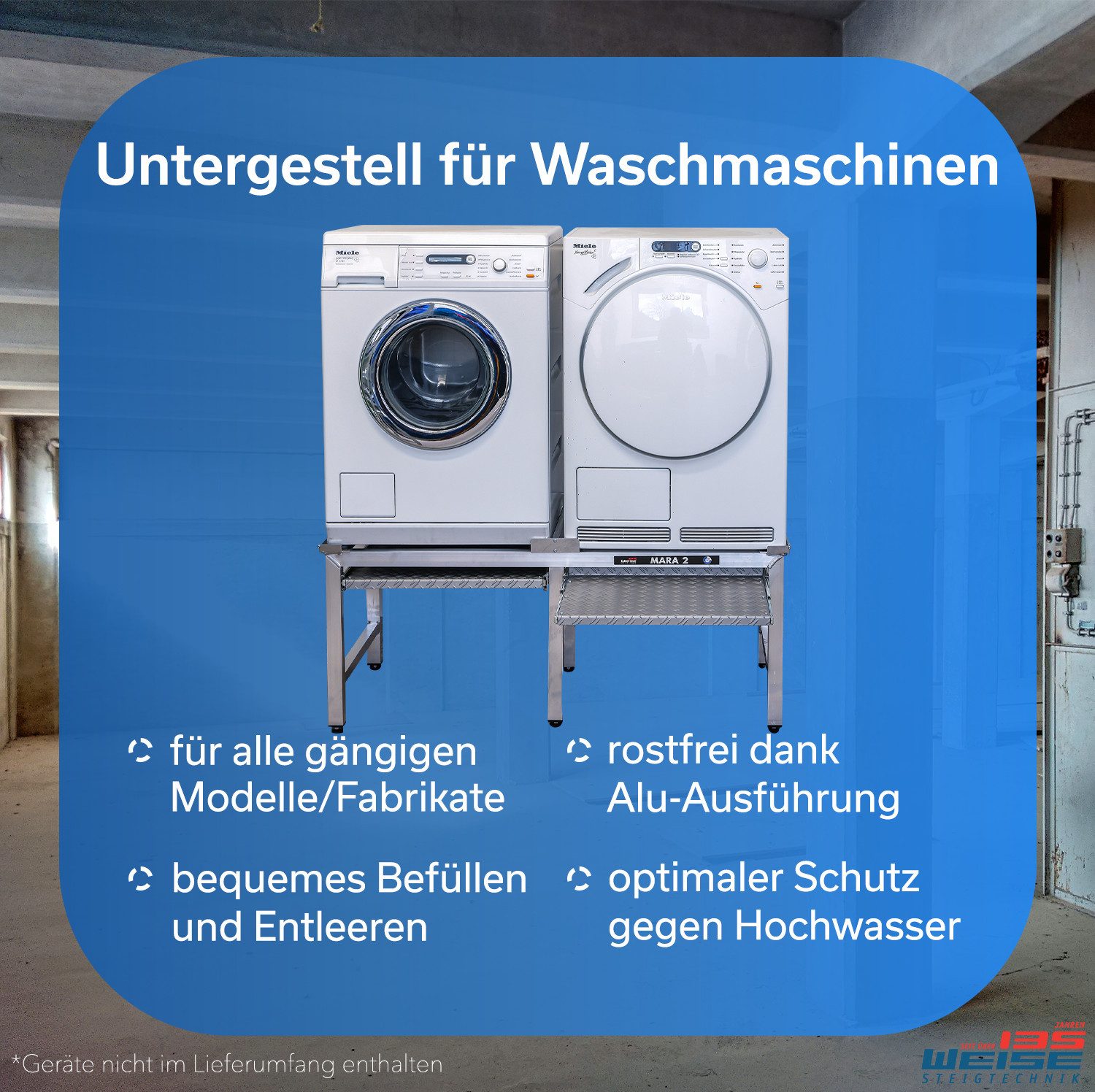 Weise Steigtechnik Waschmaschinenuntergestell Mara 2, für Waschmaschinen & günstig online kaufen