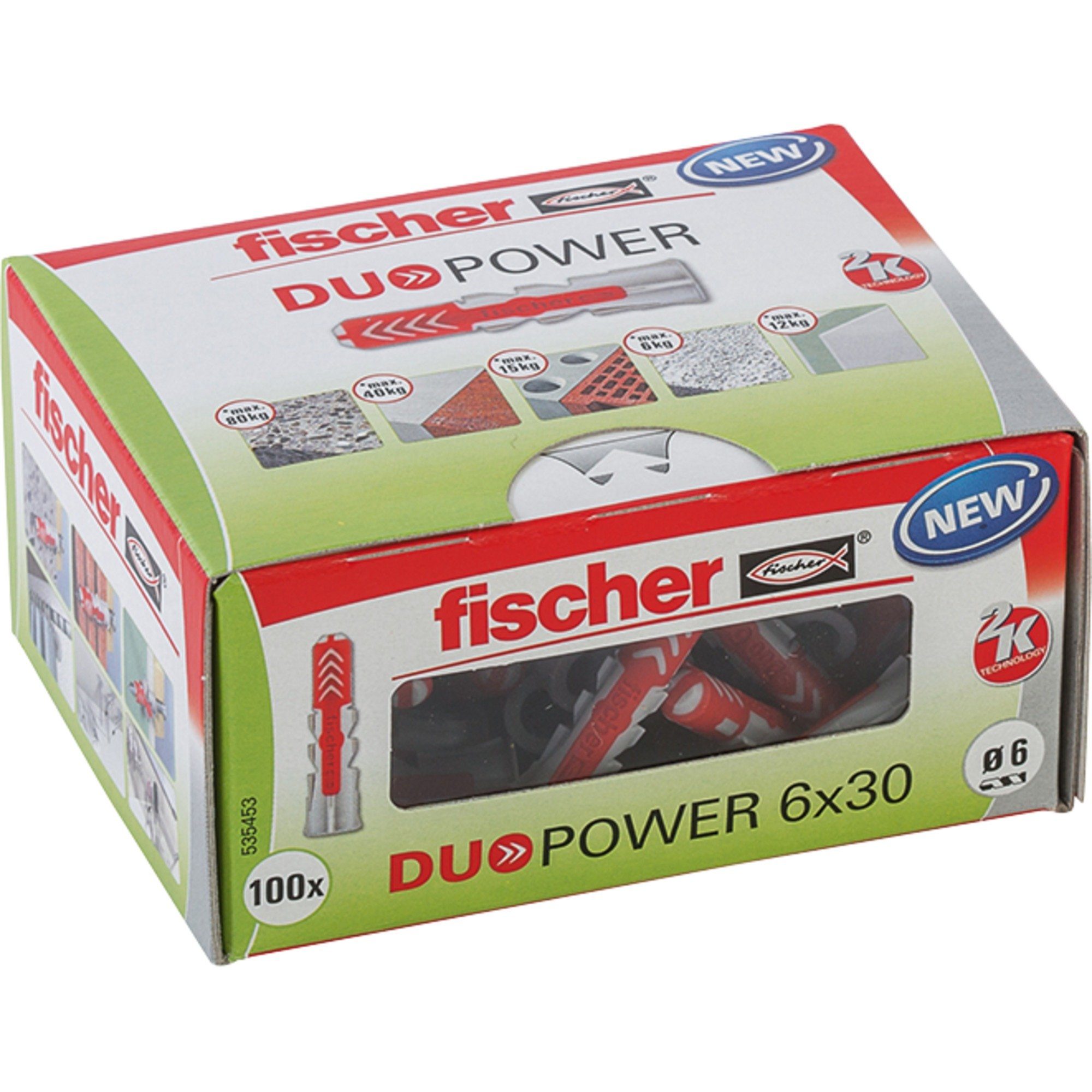 Fischer Universaldübel fischer Dübel DUOPOWER 6x30 LD, (100 Stück)