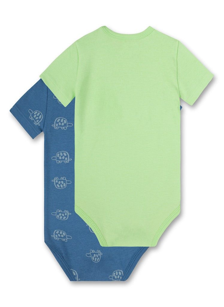 Sanetta Kurzarmbody Baby Kurzarmbody 2er-Pack aus Baumwolle mit Schildkröten-Print