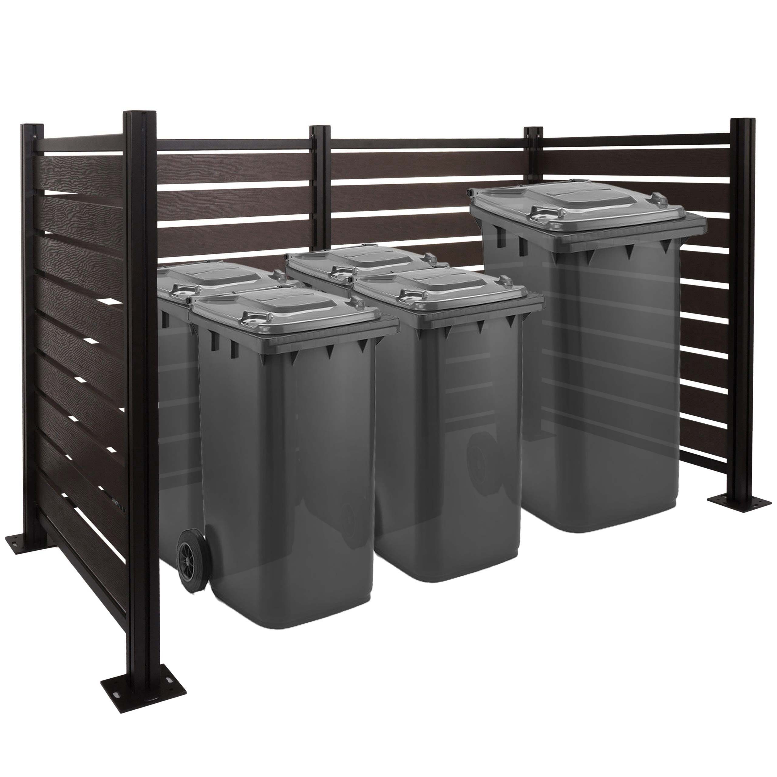 MCW Mülltonnenbox MCW-K57-3 (4 St), Beliebig erweiterbar, Einfache Montage (Stecksystem)