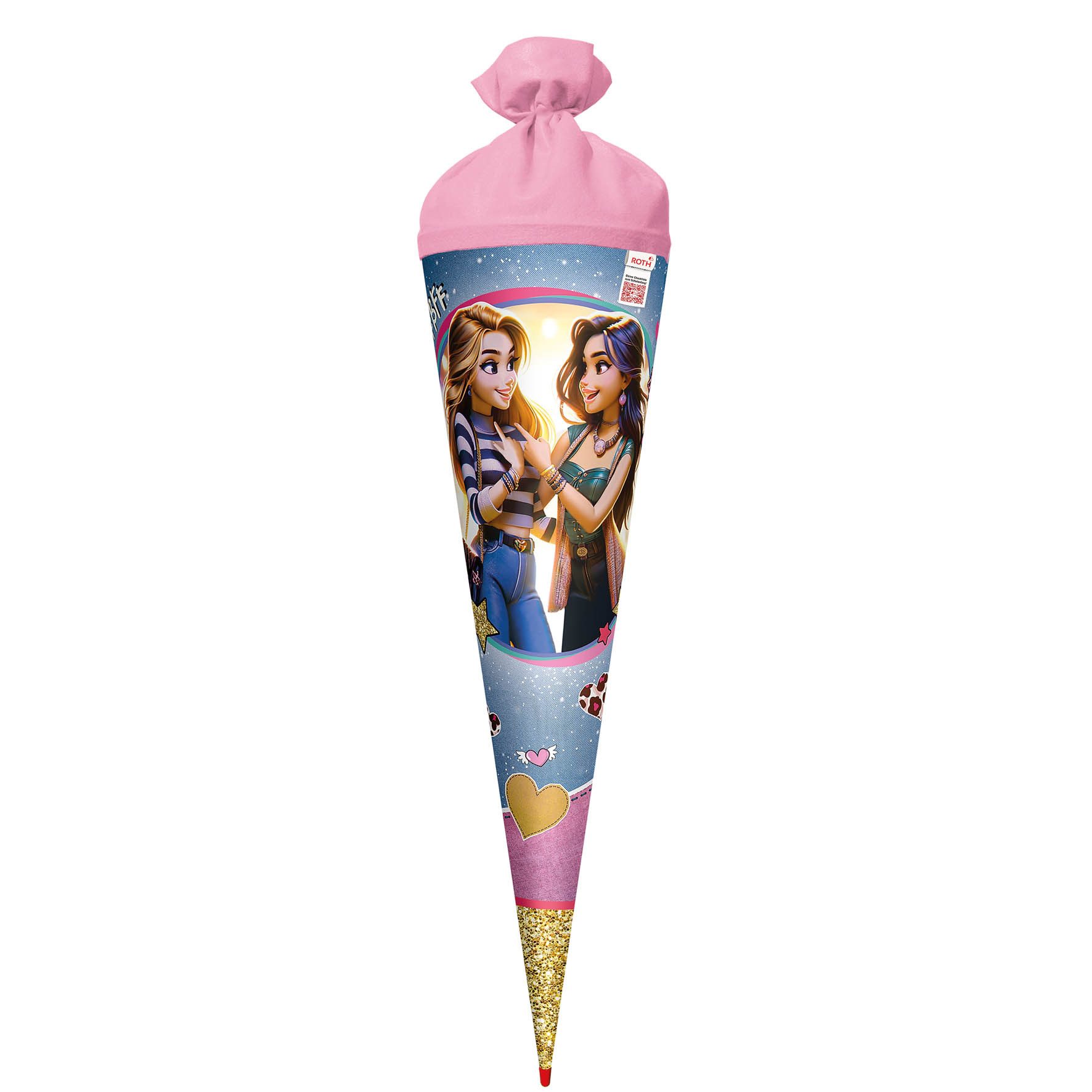 Roth Schultüte Roth Motiv-Schultüte, BeSchultüte Friends Forever, 70 cm, Verschluss