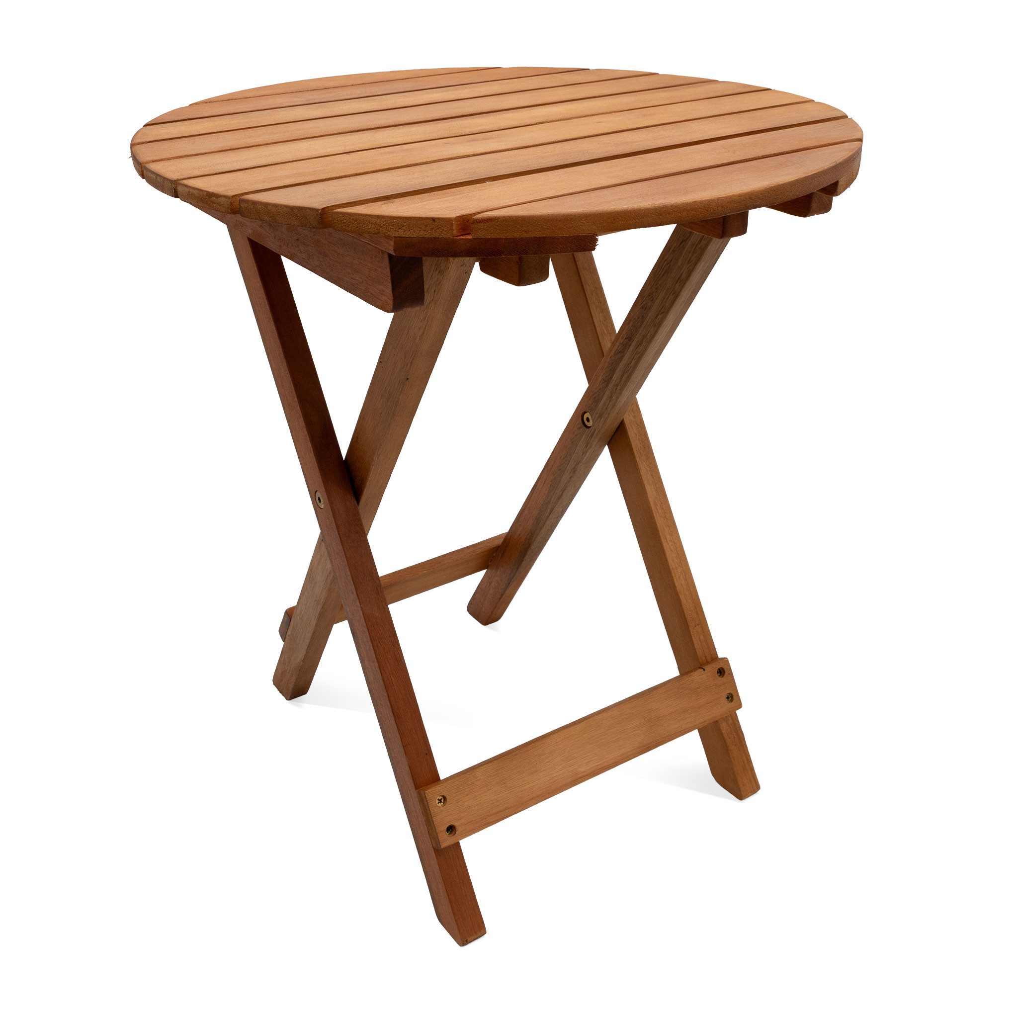 Spetebo Klapptisch Eukalyptus Gartentisch rund - 50 x 45 cm (Packung, 1-St., einzelner Klapptisch), Gartentisch Beistelltisch Klapptisch Eukalyptus