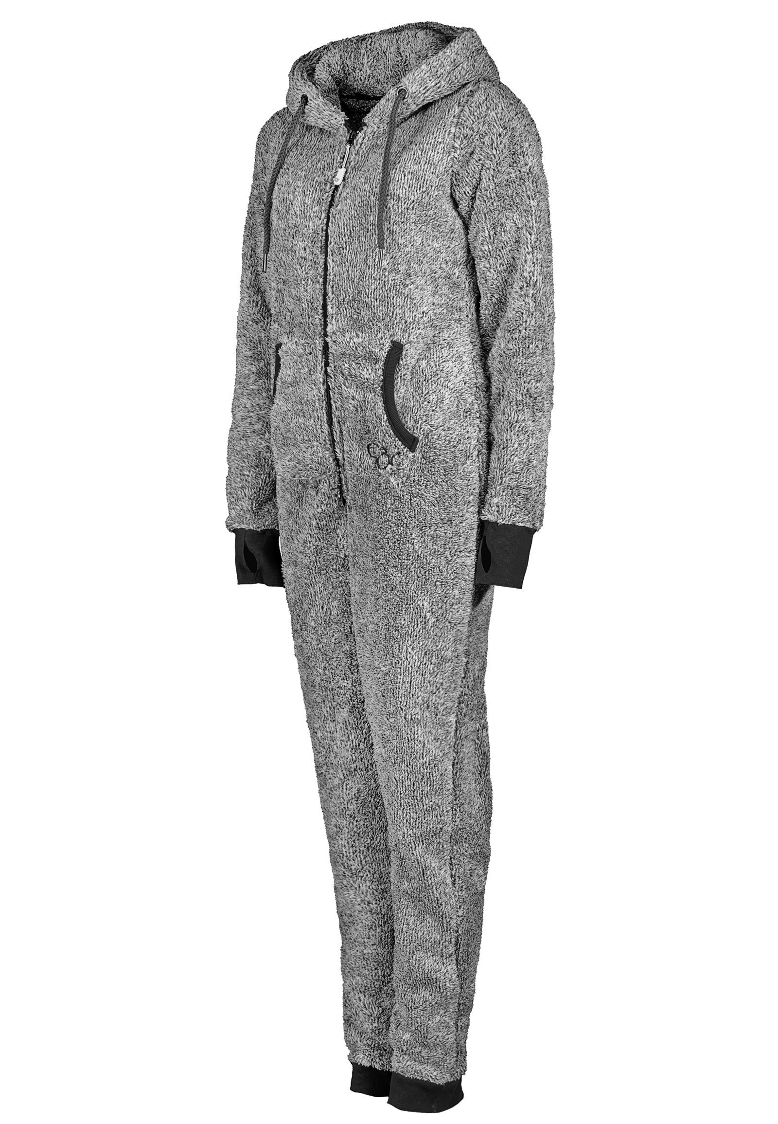 Eight2Nine Overall Jumpsuit dark-grey Fleece