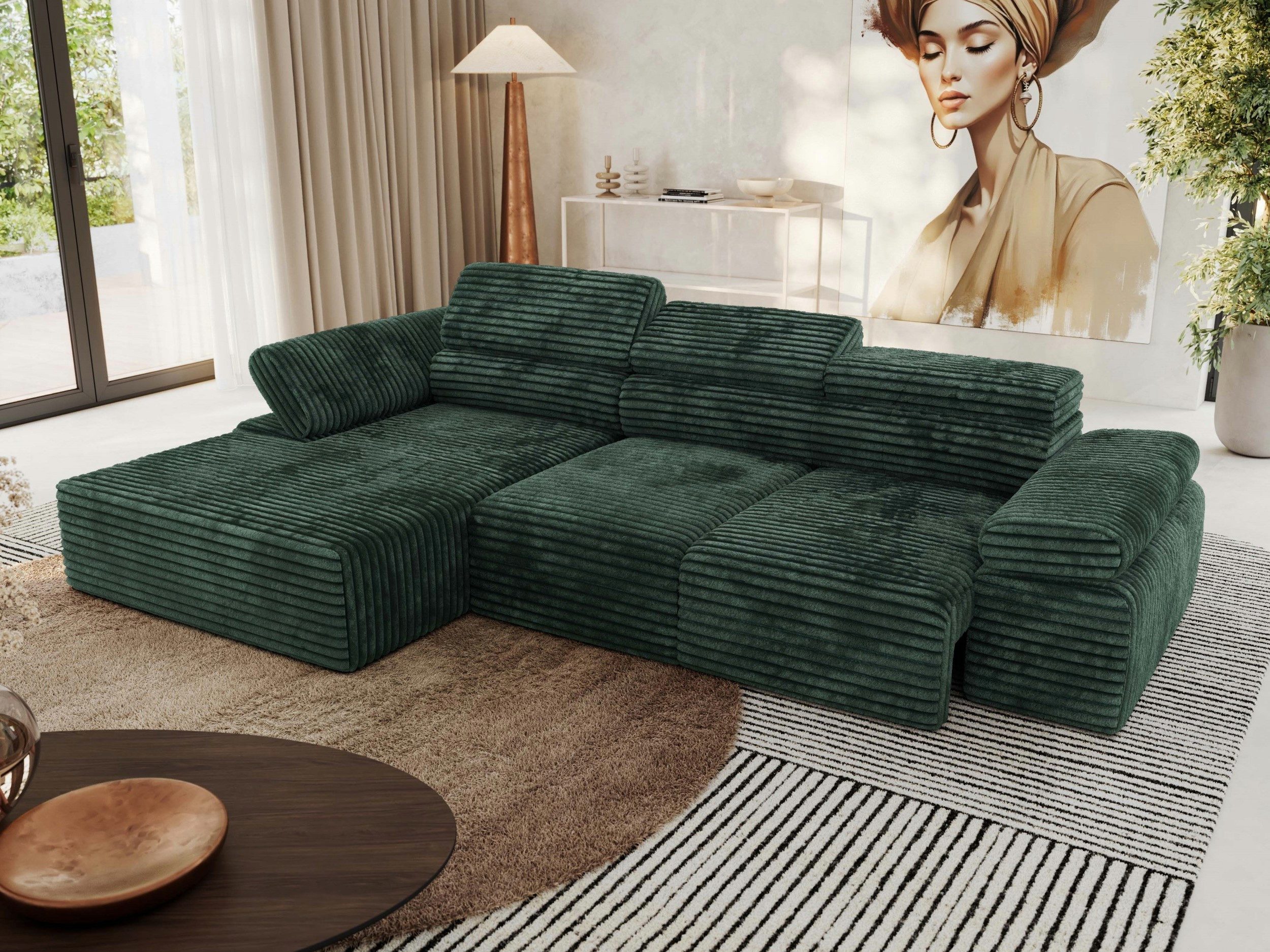 MKS MÖBEL Ecksofa RILASSO L, Set, moderne Ecksofa, Wellenfedern, Polyurethanschaum, Ecksofa elektrisch, L-Form, Sitztiefenverstellung, Relaxfunktion