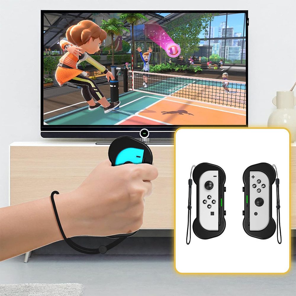 TUWENA 12 in 1 Switch Sport Zubehör Set Bundle für Nintendo Switch & OLED Controller (12 St)