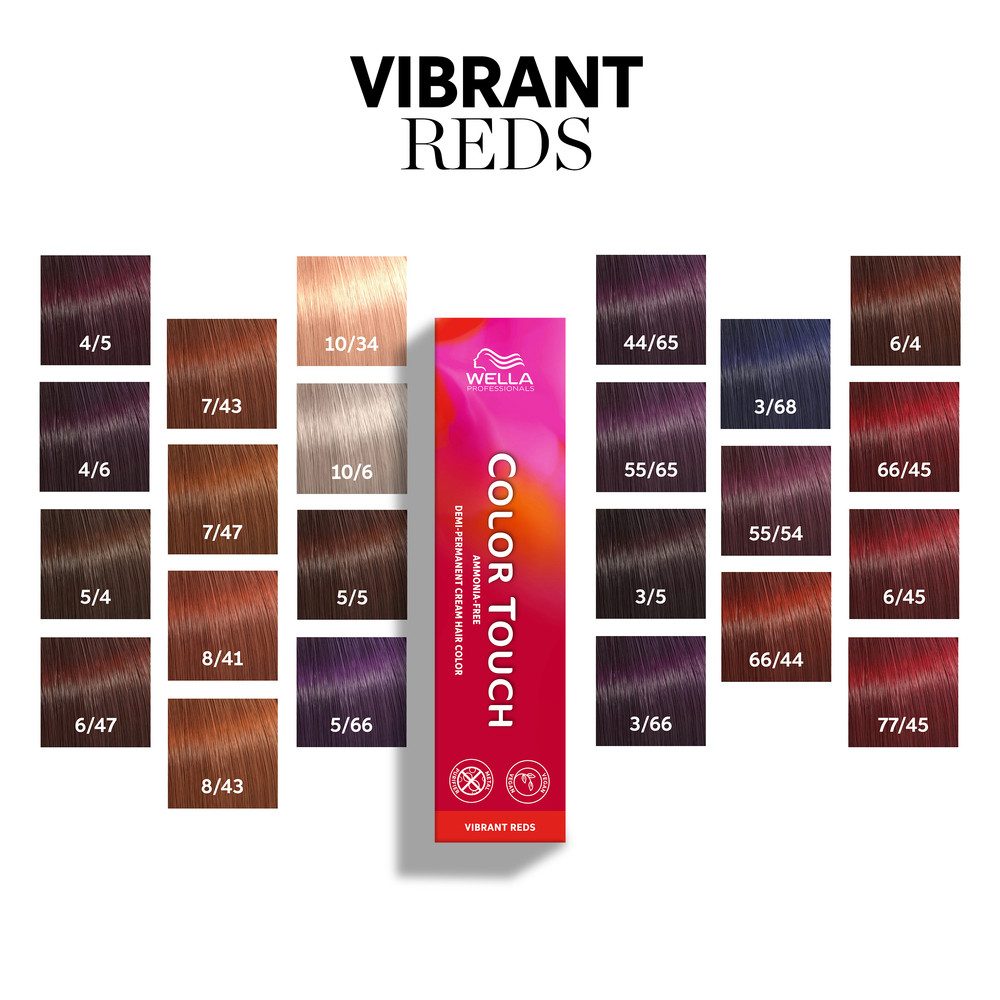 Wella Professionals Haartönung Color Touch Set - Emulsion 1,9% 1L + 2x Vibrant Reds 60 ml, Spar-Set, Farbauffrischung