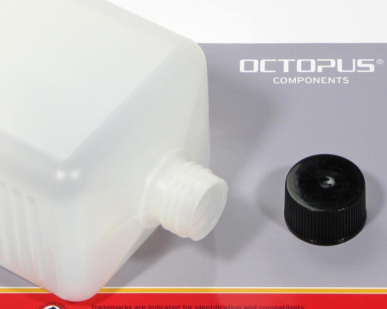 OCTOPUS Kanister 5 Plastikflaschen schwarzen Schraubverschl St) aus ml 1.000 (5 eckig mit HDPE