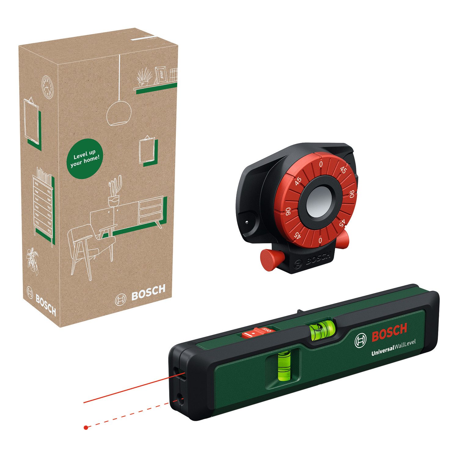 Bosch Home & Garden Laserwasserwaage UniversalWallLevel, inkl. Batterien