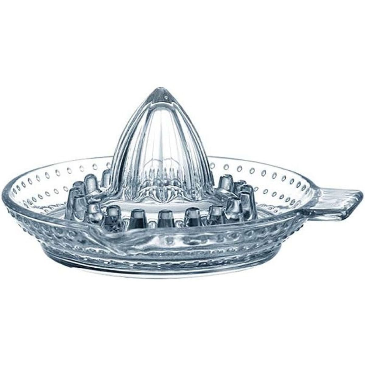 Luminarc Zitruspresse Glas Zitruspresse 14cm Zitronenpresse Manuell, Saftpresse Handentsafter Entsafter Zitronen Limetten Spülmaschinenfest