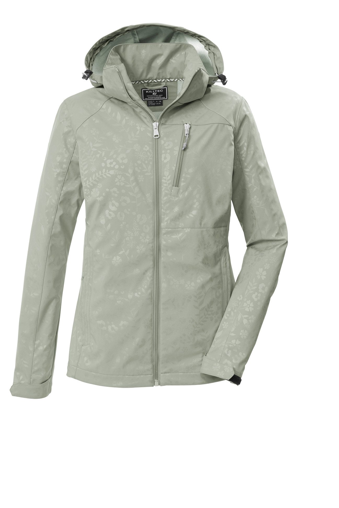 Killtec Softshelljacke KOS 13 WMN CS SFTSHLL JCKT FLORAL Softshelljacke mit abzippbarer Kapuze