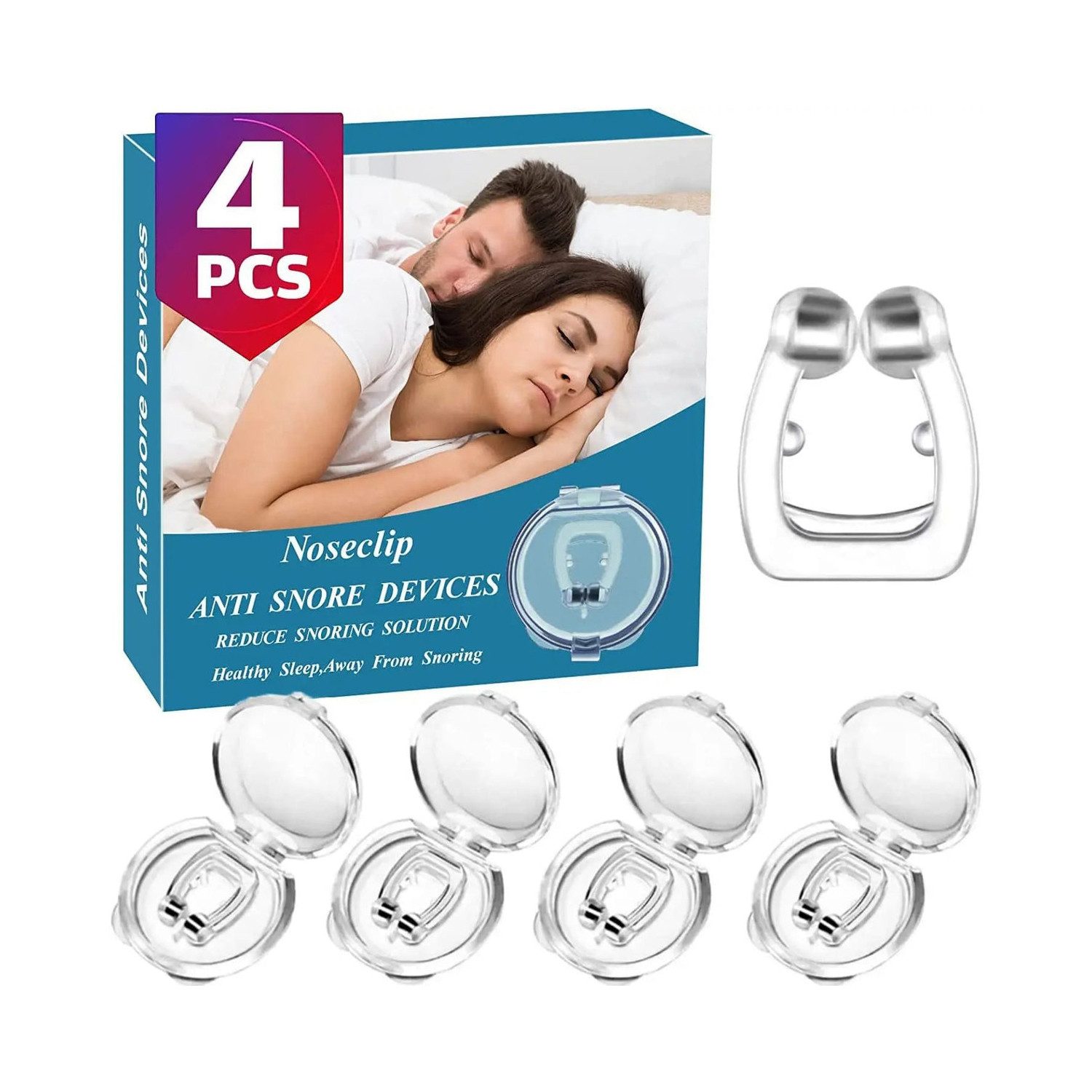 Schnarchstopper Magnetischer Nasenclip Hilfe gegen Schnarchen Nasenspreizer Slumber