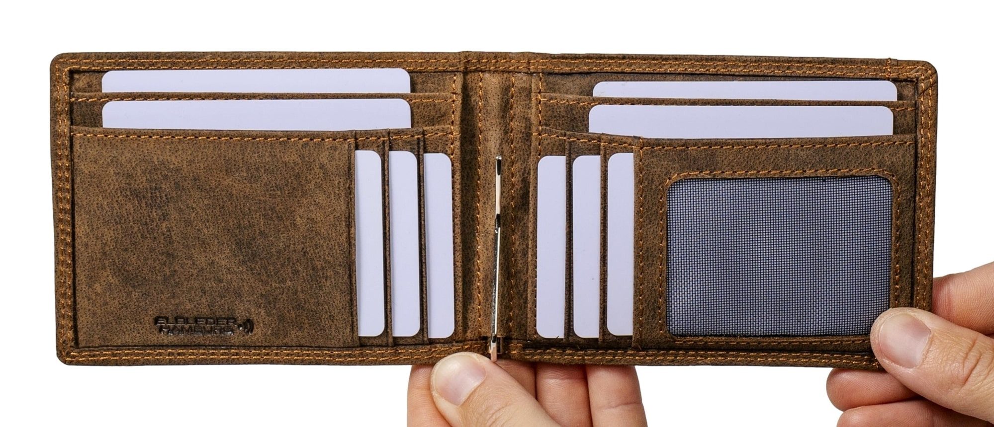 Elbleder Geldbörse Dollarclip Polo 106 10 Steckfächer Herren aus Echtleder, günstig online kaufen