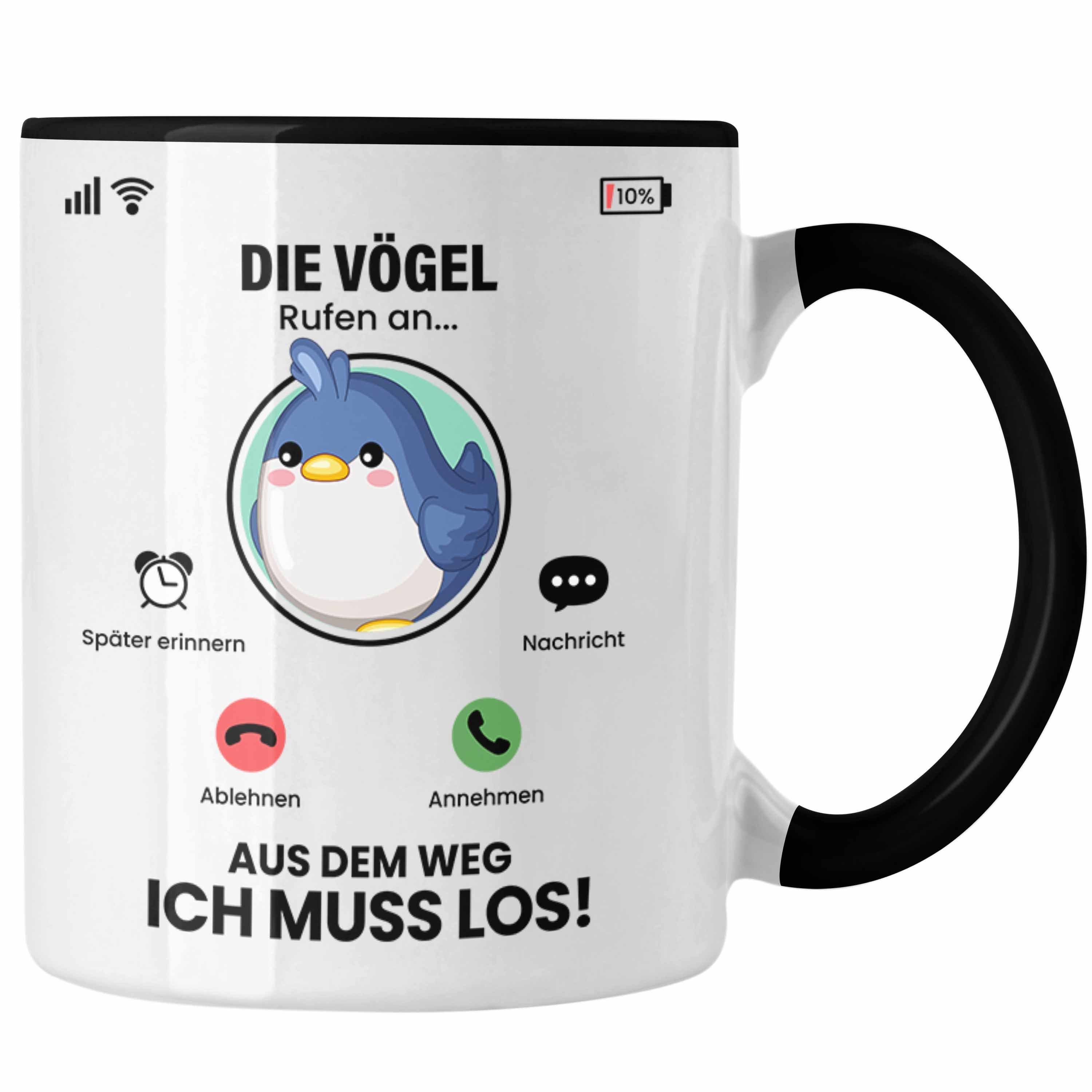 Trendation Tasse Die Vögel Rufen An Tasse Geschenk für Vögel Züchter Besitzer Geschenki Schwarz | Teetassen
