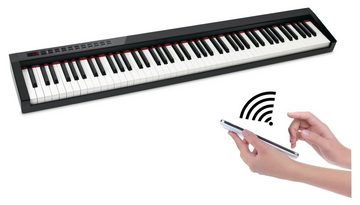 FunKey Home Keyboard SP-588 Easy-Piano - 88 Tasten-Keyboard Anschlagdynamik, (Spar-Set, 5 tlg., inkl. Tasche, Sustain-Pedal, Ständer, Headset & Hocker), USB-MIDI, Bluetooth-MIDI und Bluetooth-Audio