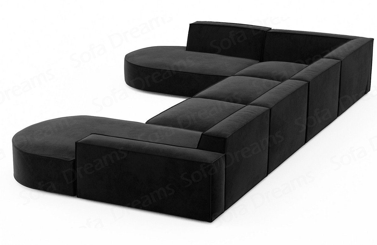 Schwarz-Mo95 Designer Alegranza Modern Wohnlandschaft Stoff U Stoffsofa Dreams Sofa Sofa Form Couch