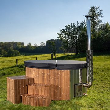 Holzklusiv Whirlpool-Badewanne Hot Tub Saphir Spa Deluxe