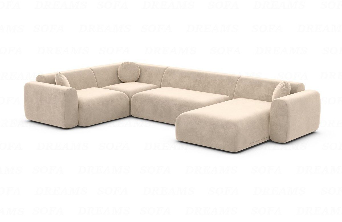 Sofa Dreams Wohnlandschaft Stoff Sofa Wohnlandschaft Cortegada U Form Polster Couch, Loungesofa