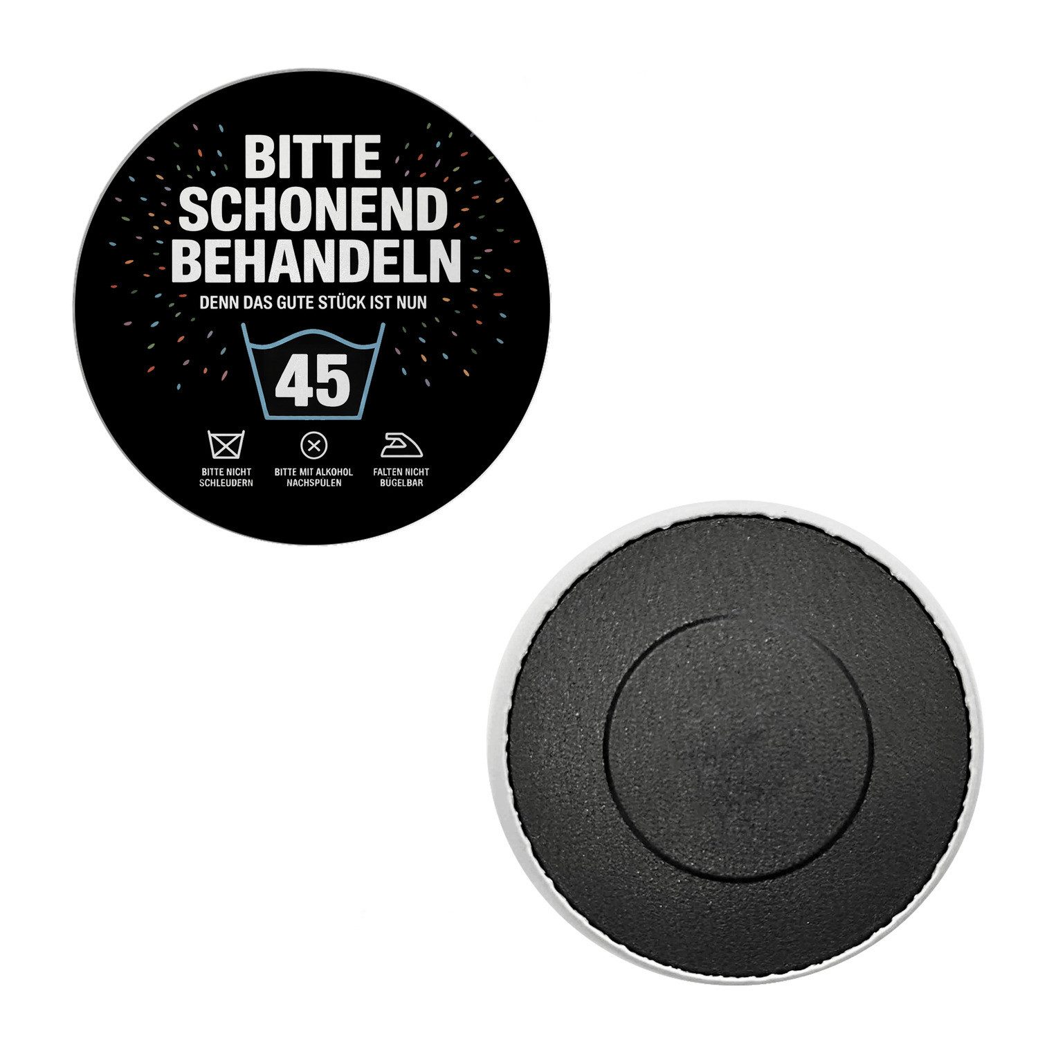 speecheese Magnet Wäschepflegeetikett Magnet bitte schonend behandeln wird 45