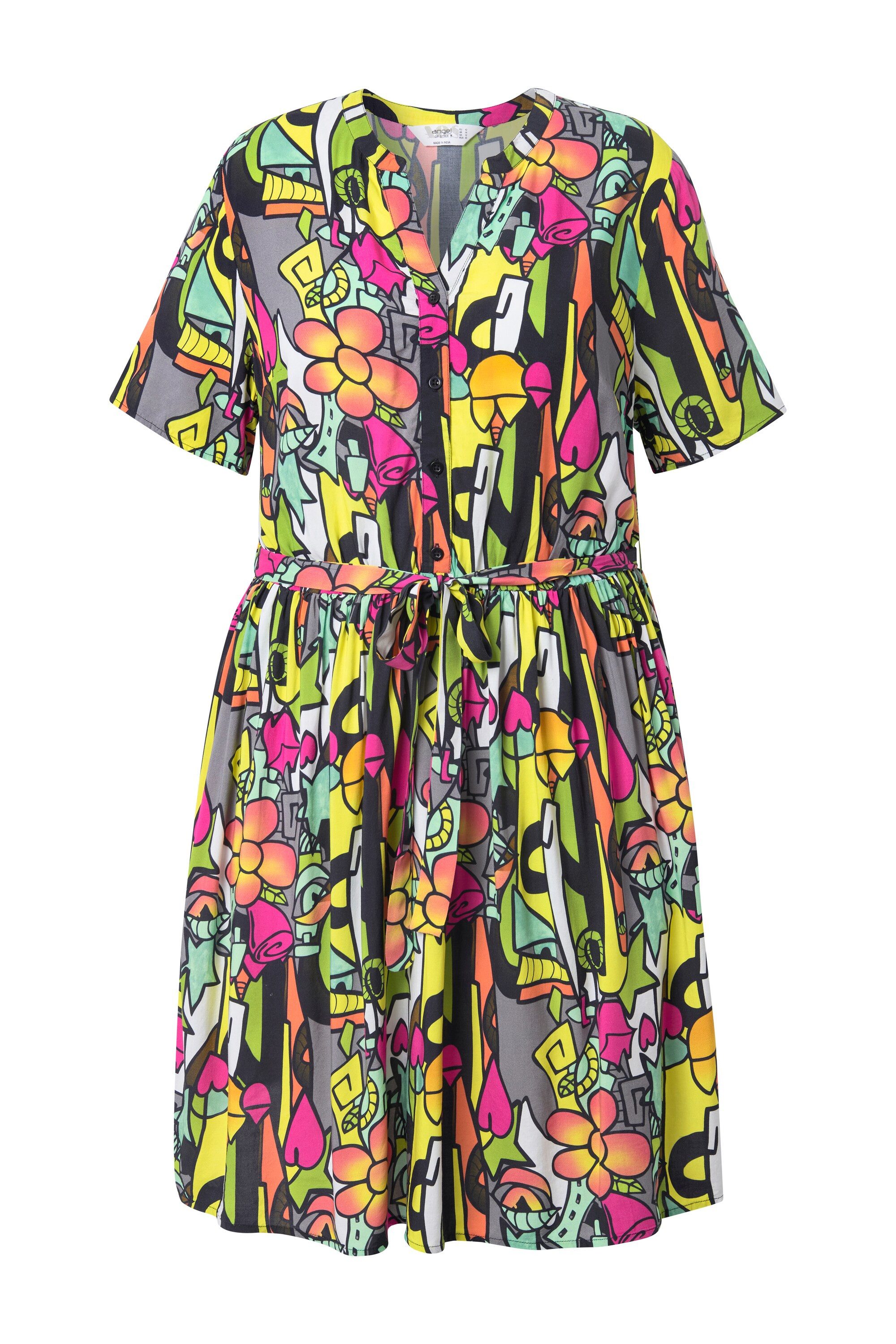 Angel of Style Jerseykleid Kleid A-Linie Alloverdruck elastische Taille günstig online kaufen