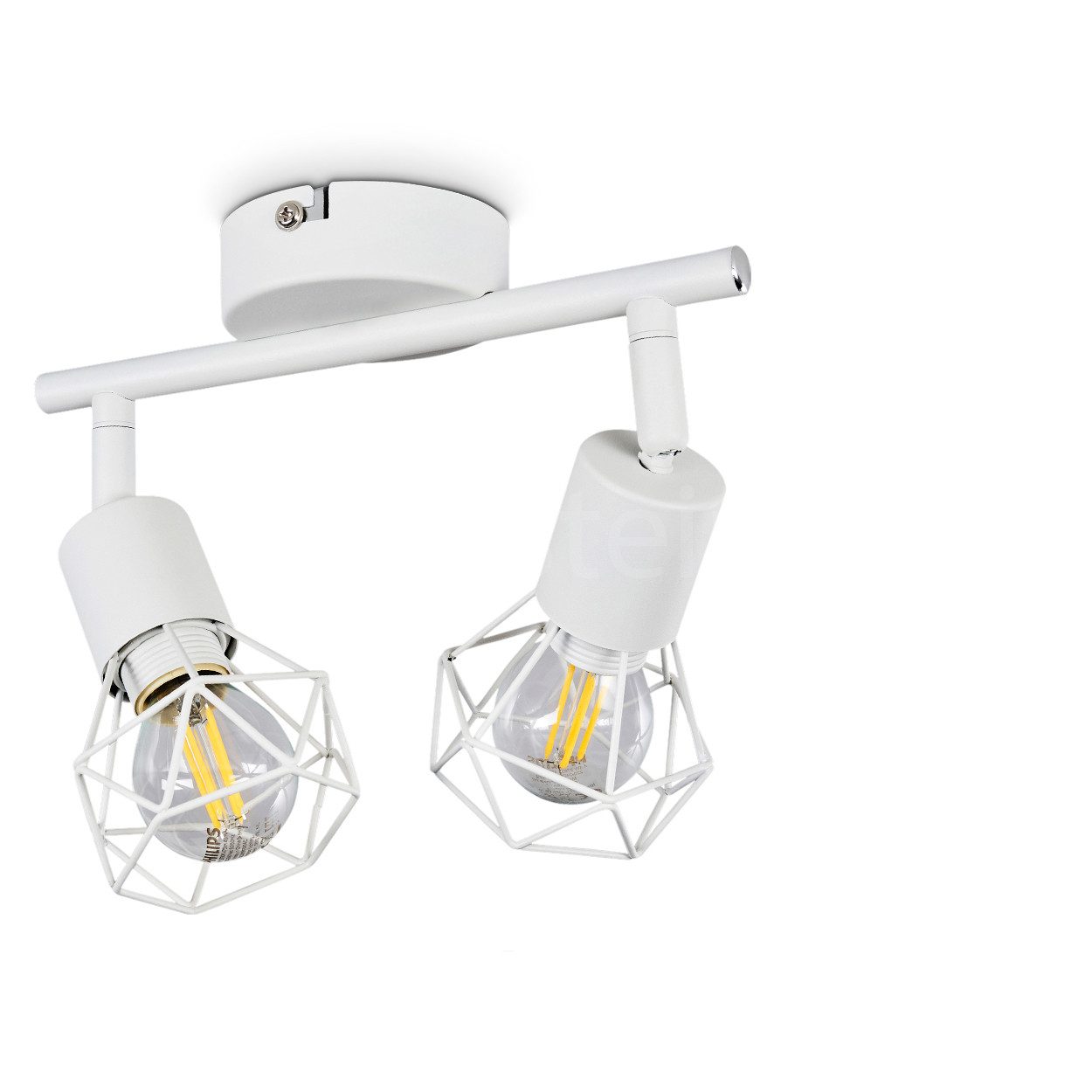 hofstein Deckenleuchte »Borio« Deckenlampe aus Metall in Weiß, ohne Leuchtm günstig online kaufen