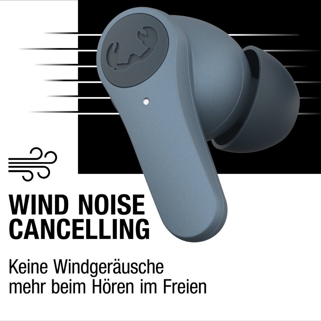 Fresh´n Rebel Twins Rise Kopfhörer Geräuschunterdrückung gleichzeitig Geräte (Aktive Mehrpunktverbindung verbinden) Windgeräuschunterdrückung, (2 (Hybrid-ANC), Dive Blue