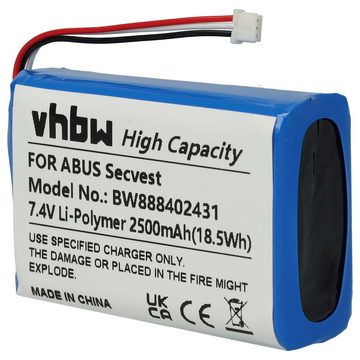 vhbw kompatibel mit ABUS Secvest FUAA50000, FUAA50100, FUAA50500, FUAA50600 Akku Li-Polymer 2500 mAh (7,4 V)