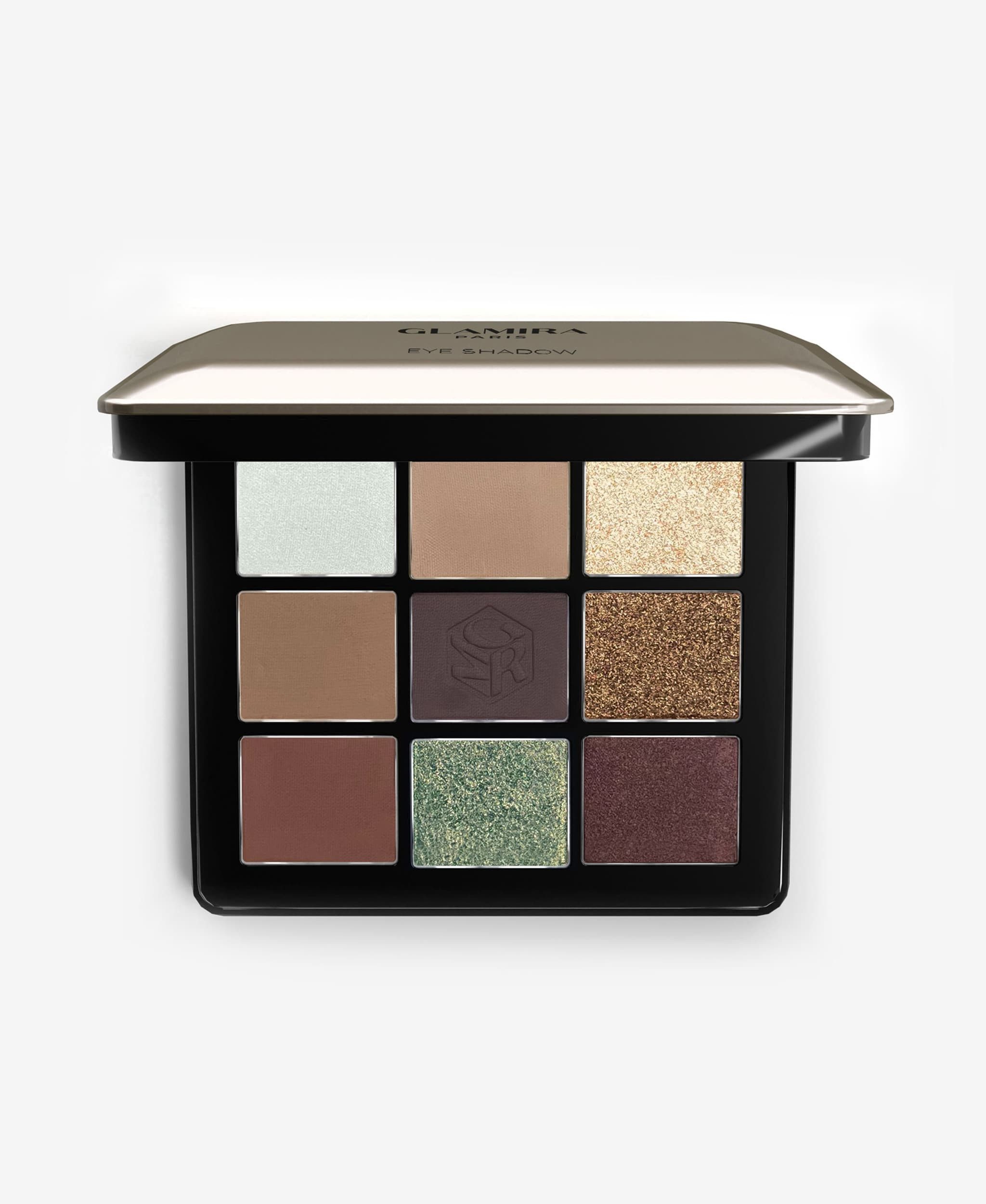 GLAMIRA Lidschatten Infinity Lidschatten Grün Palette - Vert Eternel, 9-tlg., 9er-Palette, intensive Farbabgabe, sanftes Verblenden