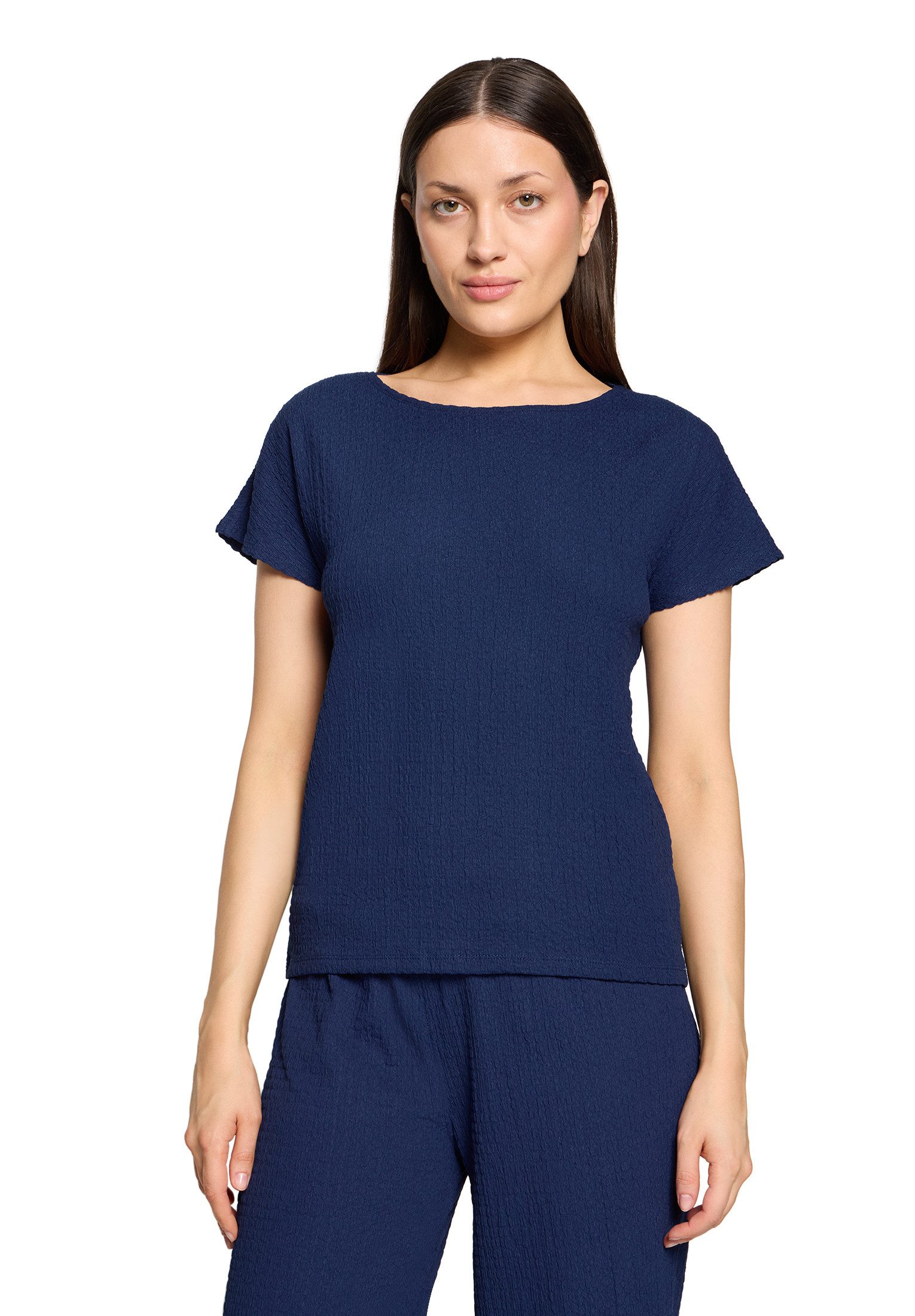 Kurzarmshirt Damen mit U-Boot-Ausschnitt