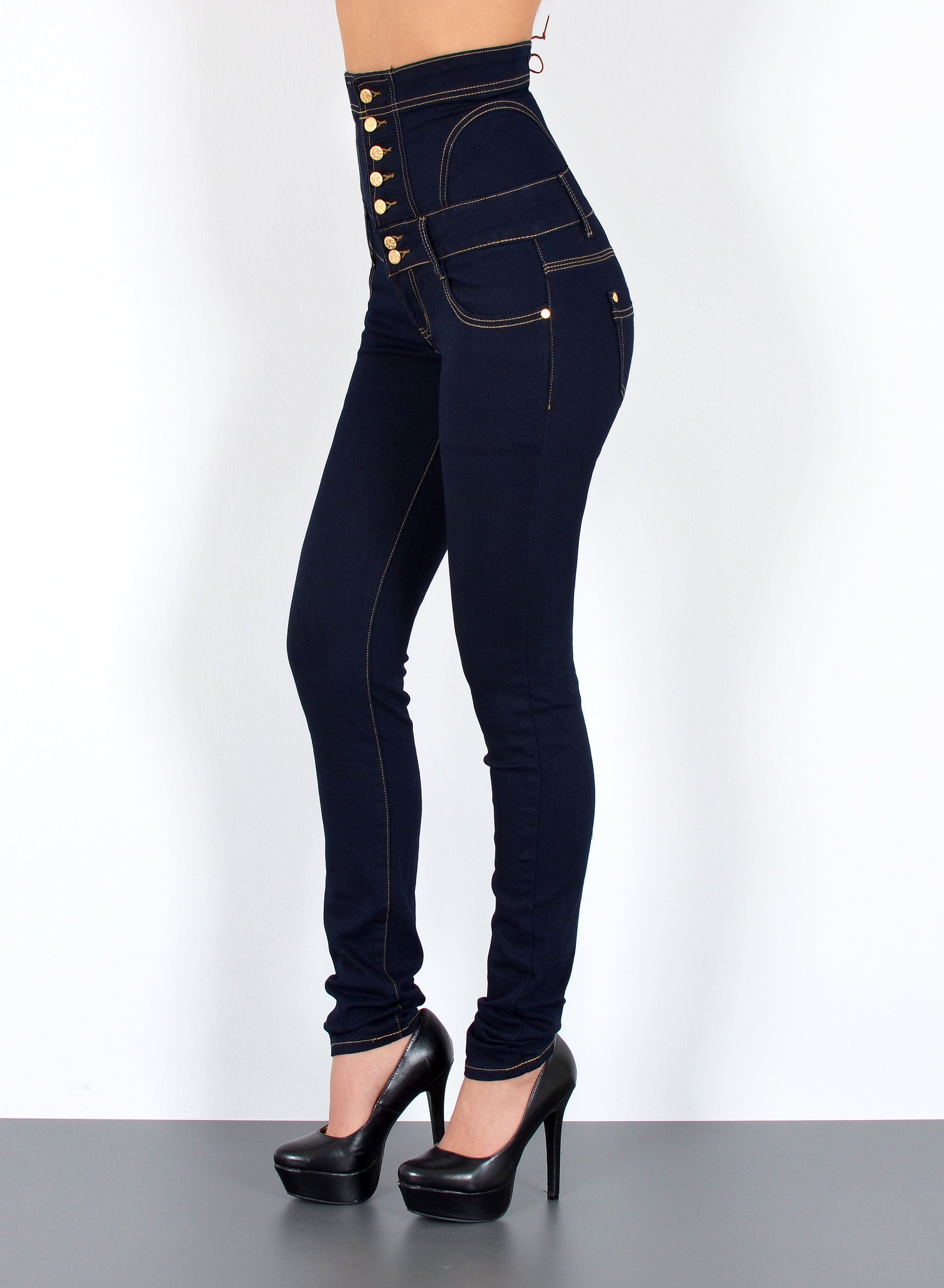 ESRA Skinny-fit-Jeans Damen Skinny Jeans 7 günstig online kaufen
