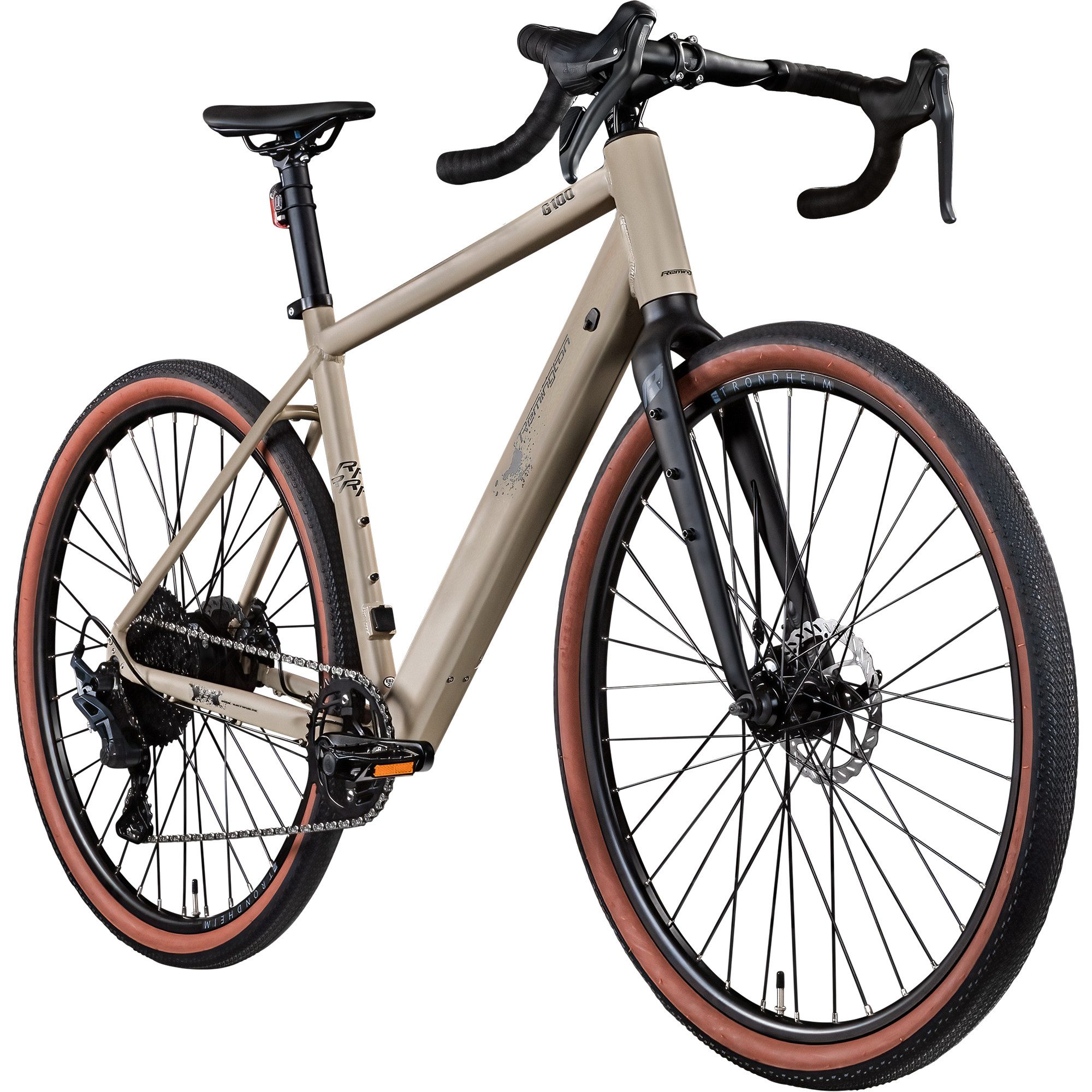 Remington E-Bike Gravel Bike G100, 10 Gang Microshift Sword Schaltwerk, Kettenschaltung, Heckmotor, 360 Wh, E Bike Gravelbike 28" Pedelec 360 Wh Elektrofahrrad Fahrrad