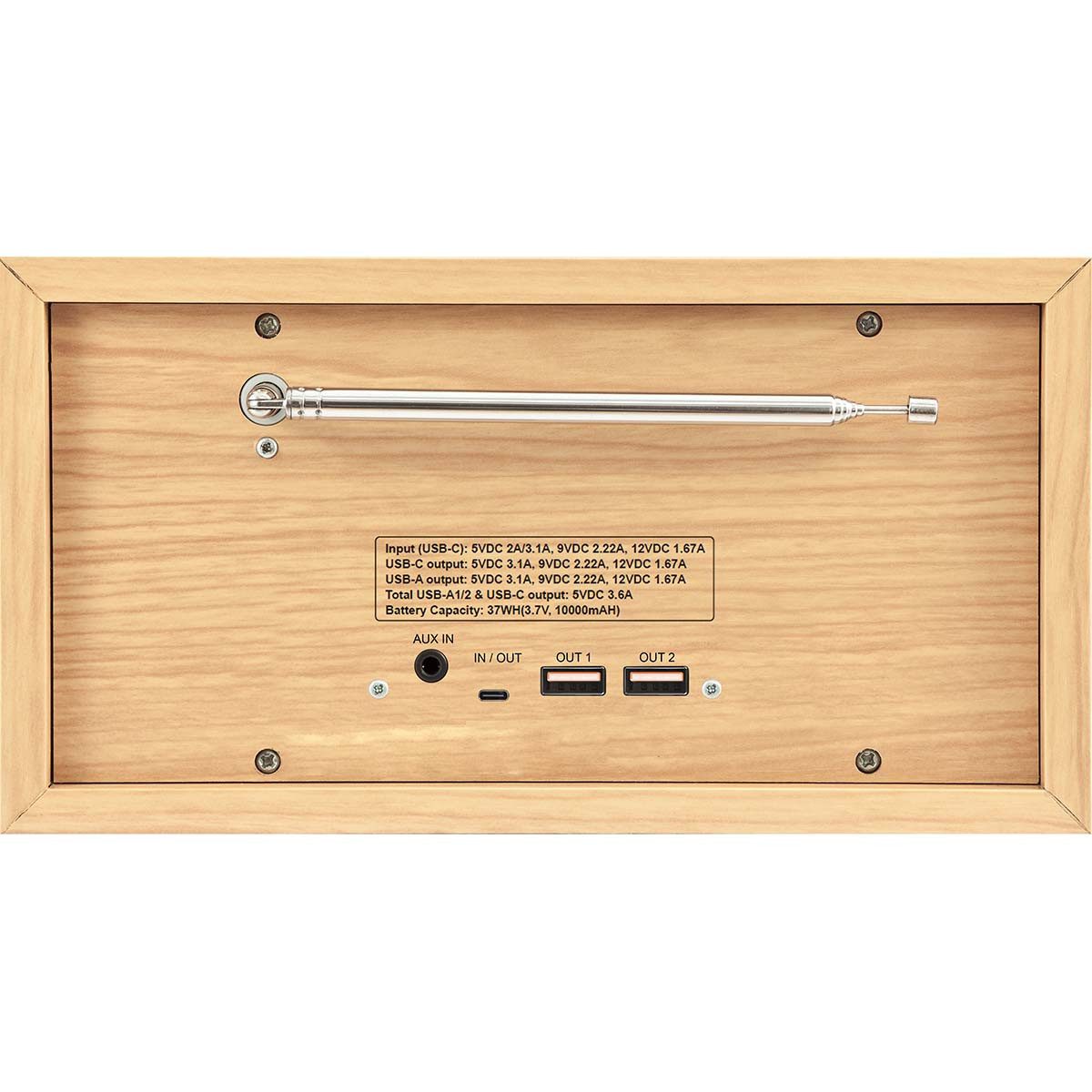 IMPERIAL 22-129-00 Radio (DAB+ Radio, 2 W, DAB+, FM, Bluetooth, Powerbank-Funktion, für unterwegs, Holzdesign)