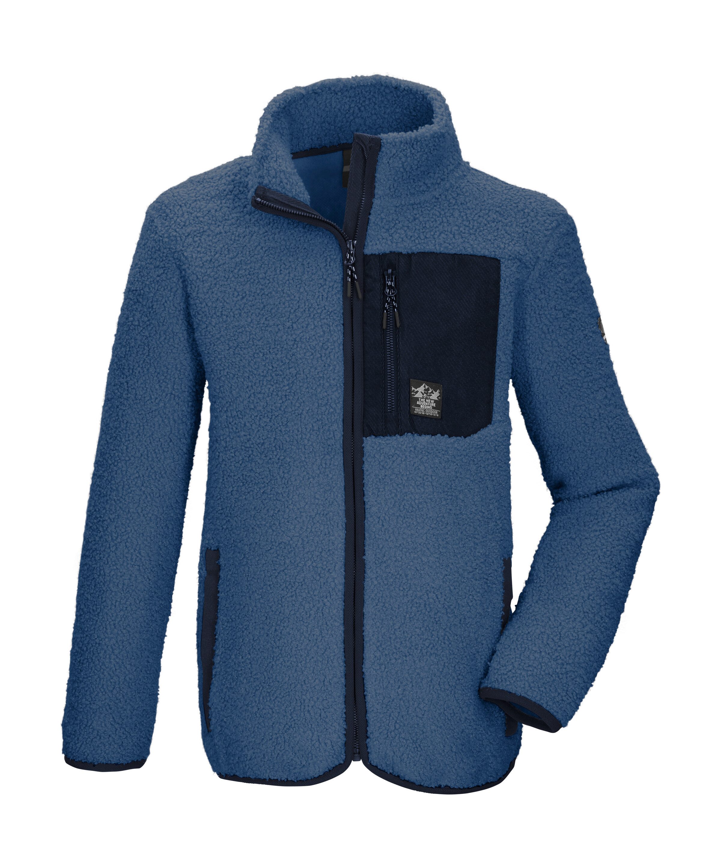 Killtec Fleecejacke KOW 144 BYS FLC JCKT Weiche Sherpa Fleecejacke mit Kinnschutz und Stauraum