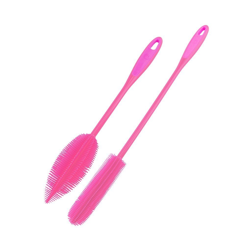 Reinigungsbürsten-Set Kochblume Köpfe I, untereinander Silikon pink austauschbar (Spar-Set, 2-tlg),