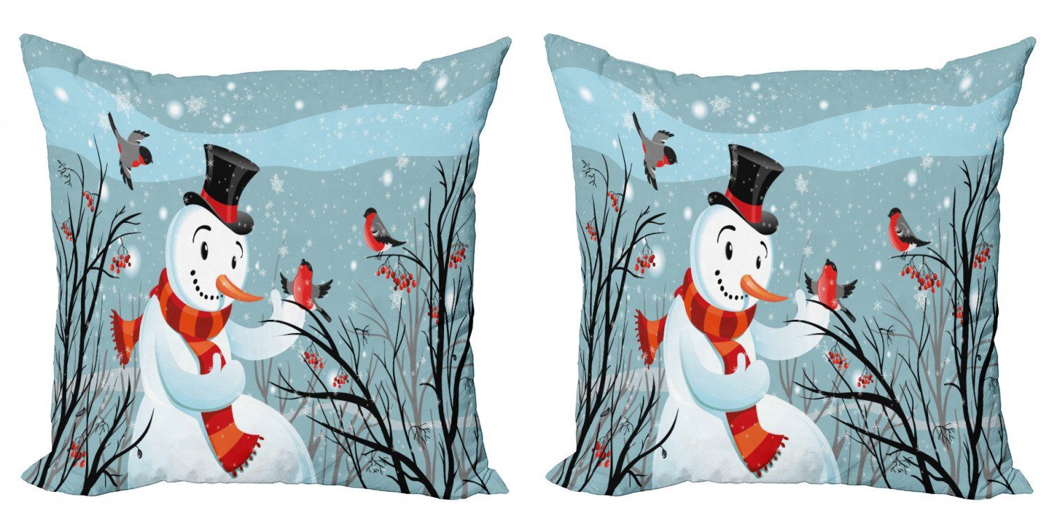 Abakuhaus Accent Snowy-Winter-Baum Stück), Doppelseitiger Modern Kissenbezüge Digitaldruck, Weihnachten (2