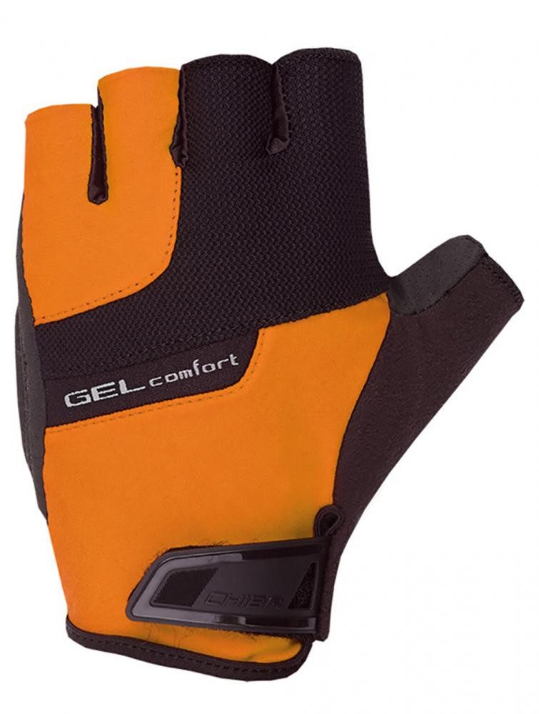 Fahrradhandschuhe CHIBA Gel Comfort - Radhandschuhe S schwarz/orange mit Gelpolsterung