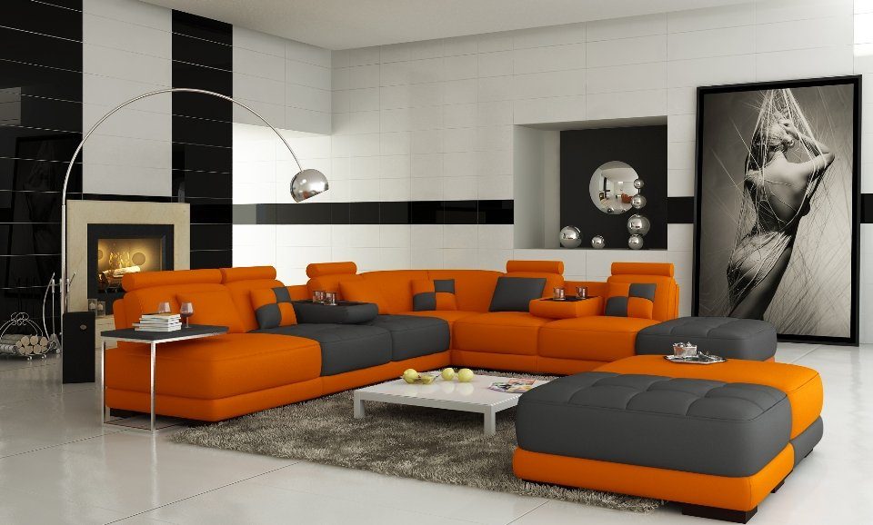 Ecksofa luxuriöses Beiges Neu, moderne Made Couch JVmoebel Europe Design in Ecksofa