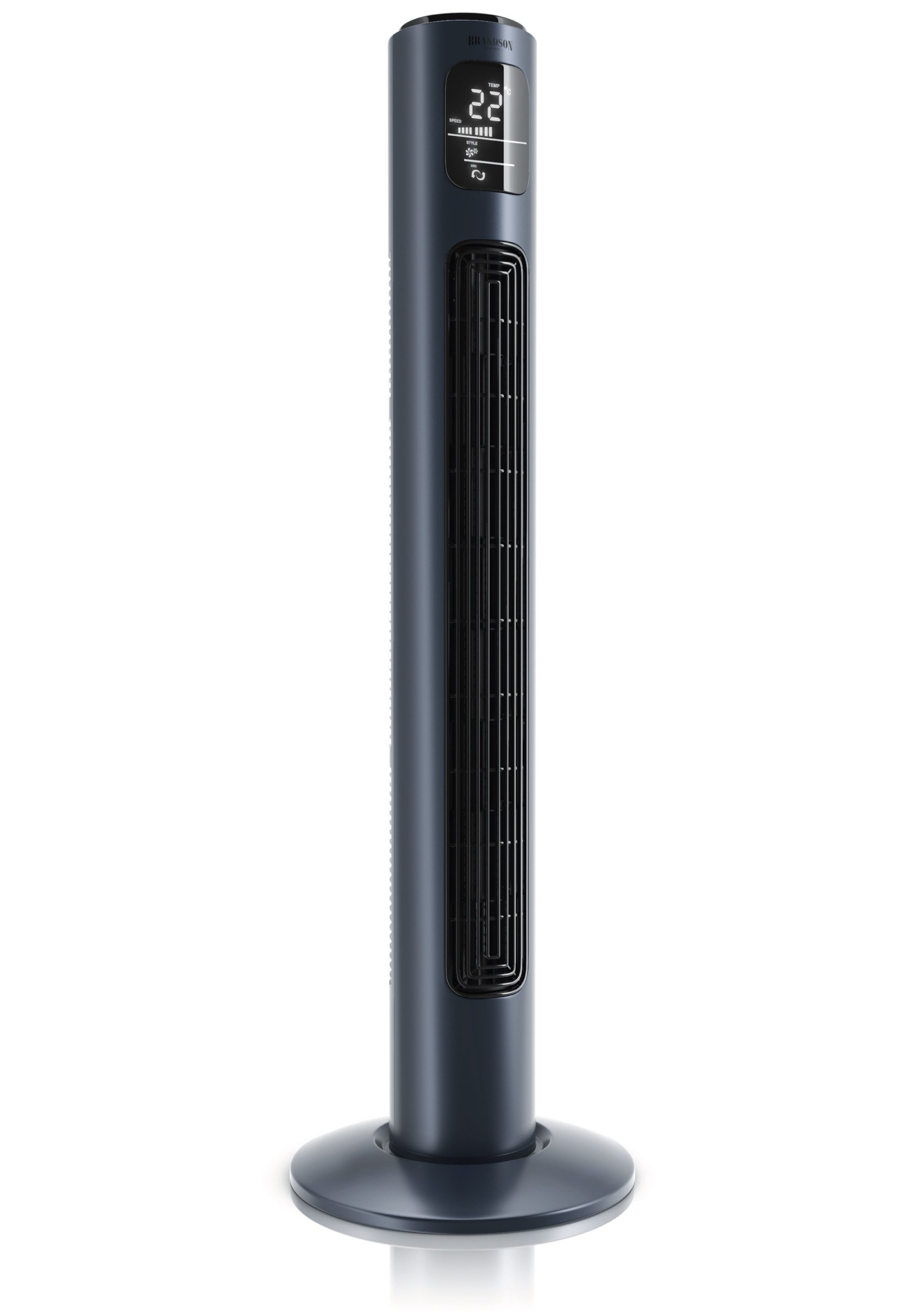 Turmventilator Oszillation 65°, Timer, Fernbedienung, Standventilator 96cm, Navy-Blue