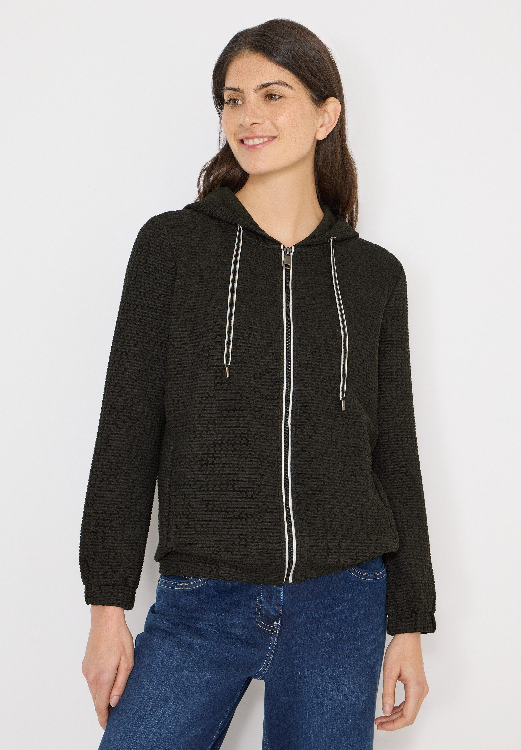 CECIL Sweatjacke mit Struktur-Muster