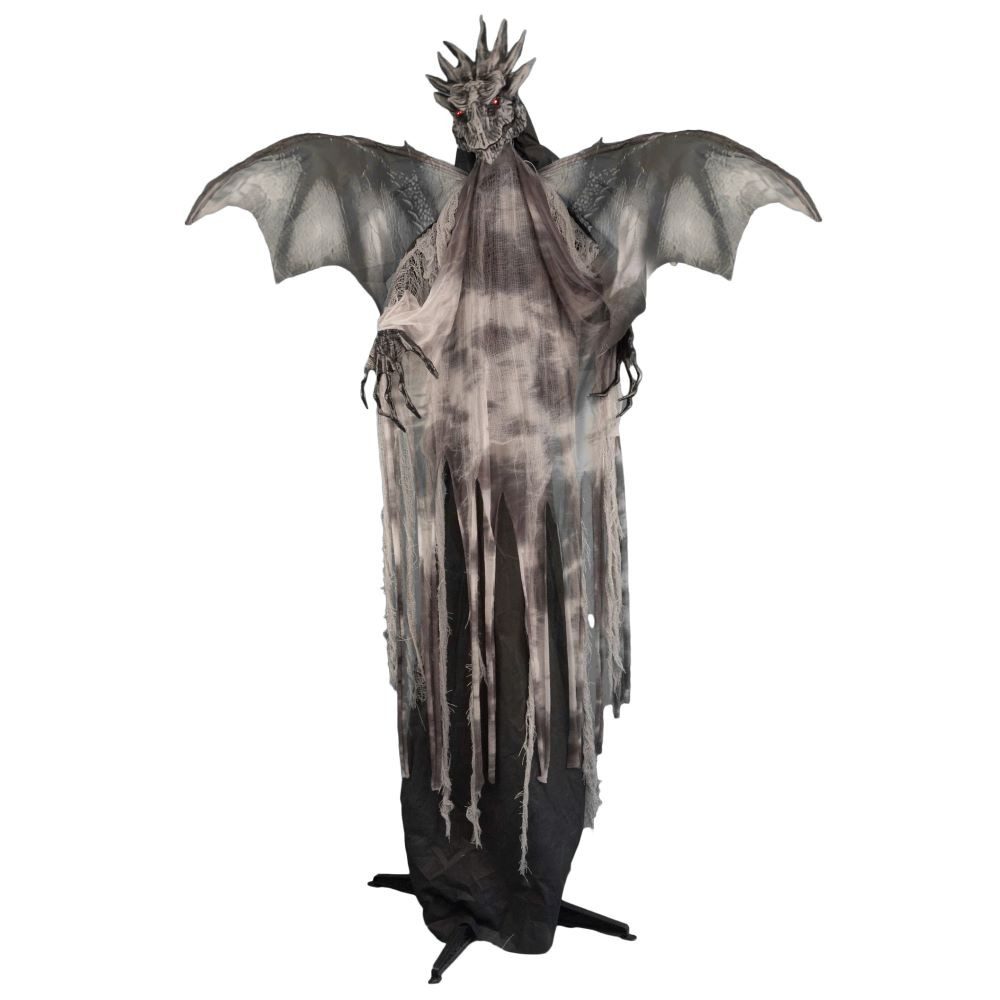 Funny Fashion Dekoobjekt Halloween Standfigur Drache Animiert, 175 cm