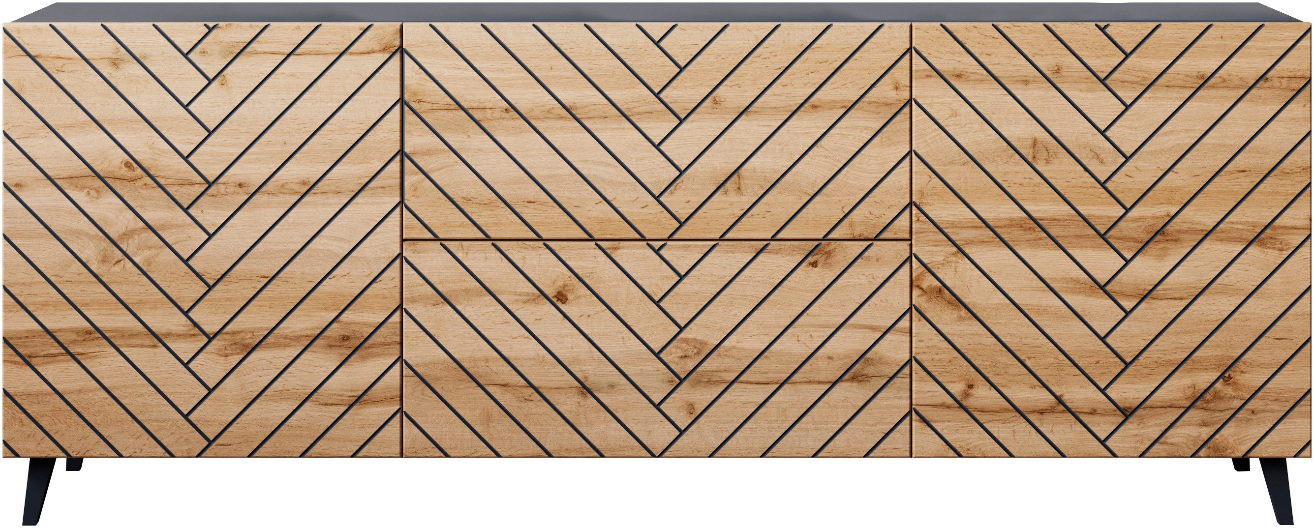 INOSIGN Lowboard Phuket, Front MDF, 2 Schubladen, 4 Türen, 6 geschlossenen günstig online kaufen