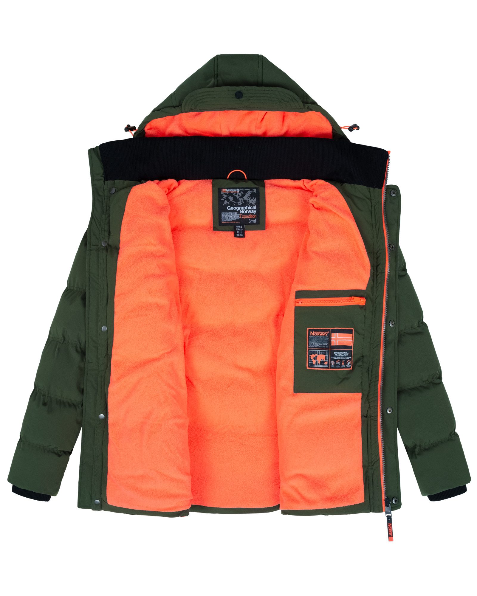 Geographical Norway Steppjacke Herren Winter Jacke warm gefüttert Parka Steppjacke Outdoor gesteppt – Bild 4 von 4