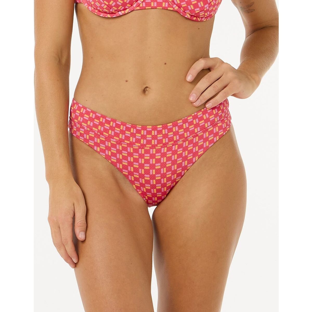 Rip Curl Badeanzug Shell Cove Good Pant Elegantes Damen-Bikiniunterteil aus gestepptem Lurex mit niedrigem