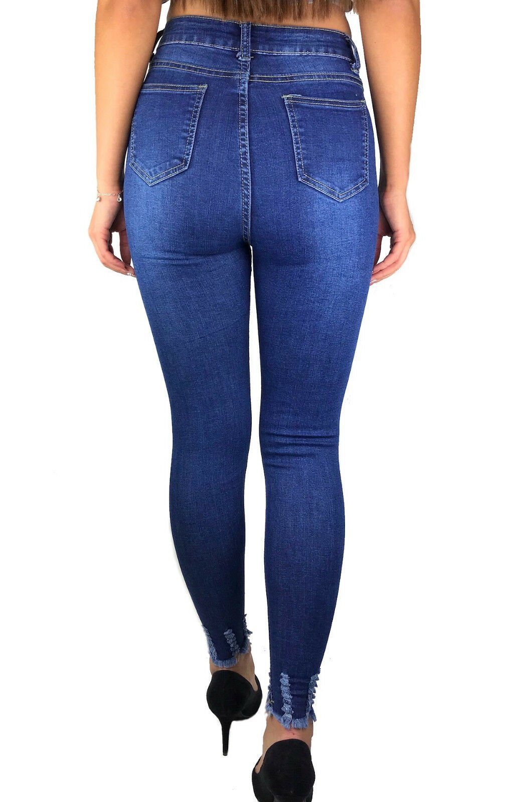 Worldclassca Skinny-fit-Jeans Worldclassca Damen Skinny Jeans high Waist Röhren Denim Damenjeans