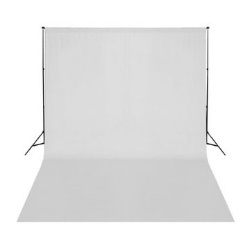 vidaXL Fotohintergrund Fotohintergrund Baumwolle Weiß 500 x 300 cm Fotostudio