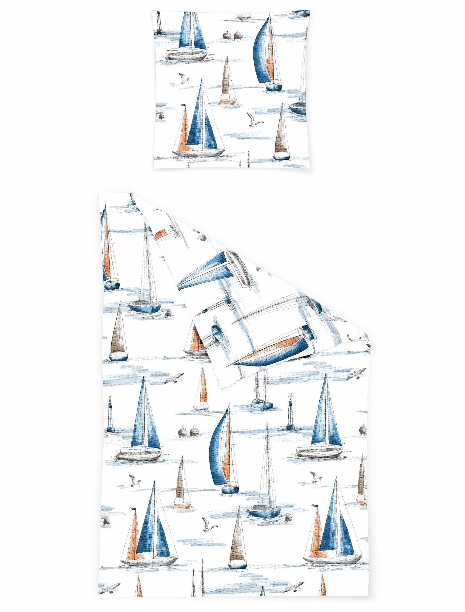 JACK Bettwäsche 135x200cm Maritim Segelschiff Meer, günstig online kaufen