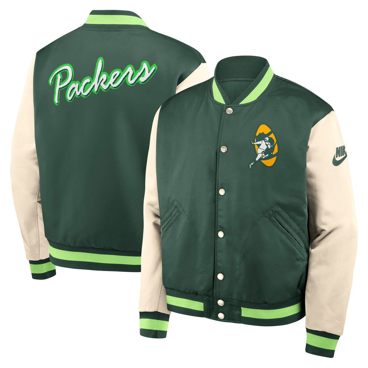Nike Bomberjacke Nike Collegejacke Green Bay Packers Nike Legacy Bomber Jac günstig online kaufen